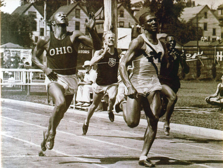 Jesse Owens & Ralph Metcalfe at Marquette Field